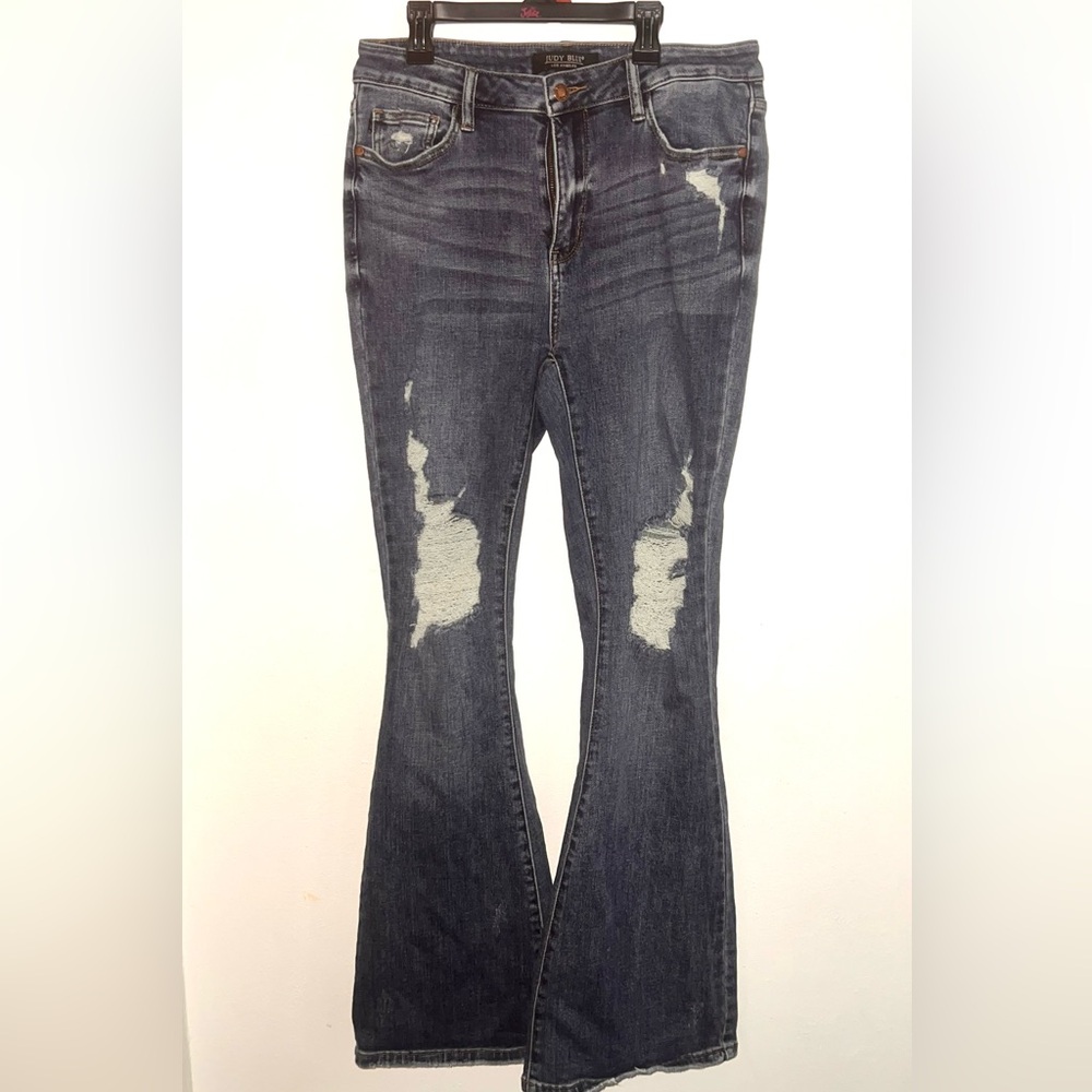 Judy Blue Black Flare Wide Leg Jeans